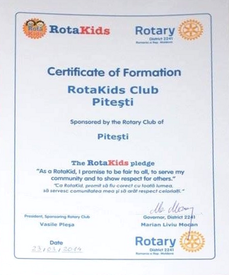 RotaKids Pitești Charter - 23.03.2014